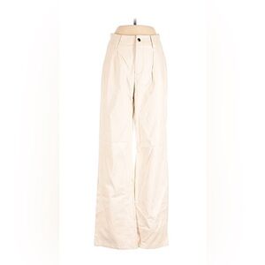 Venti6 Elegant Cream Wide-Leg Pants